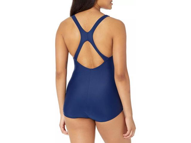 Speedo Women's Princess Seam Ultraback One Pc Swimsuit, Navy, Size 18