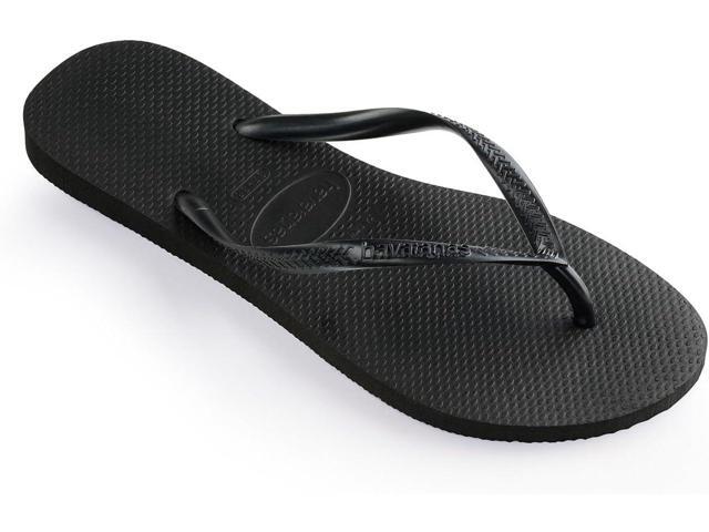 Havaianas Unisex Comfortable Slim Flip Flop, Black, Size 35/36 Havaianas Unisex Comfortable Slim Flip Flop, Black, Size 35/36