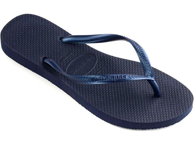 Havaianas Unisex Regular Cushioned Footbed Top Flip Flops, Navy Blue, Size 35/36