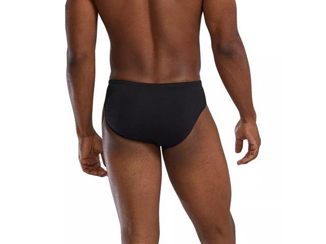 TYR Mens Durafast Elite Racer Brief Comfortable Swimsuit - Black, Size 34