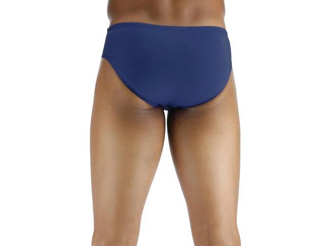 TYR Mens Durafast Elite Racer Brief Comfortable Swimsuit - Navy, Size 38