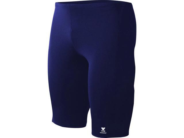 TYR Men's Durafast Elite Solid Jammer Swimsuit, Navy, Size 30
