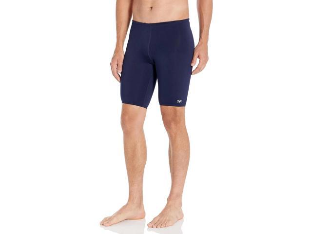 TYR Men's Durafast Elite Solid Jammer Swimsuit, Navy, Size 38