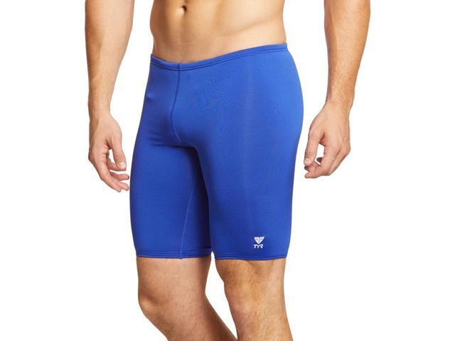 TYR Men's Durafast Elite Solid Jammer Swimsuit, Royal, Size 38