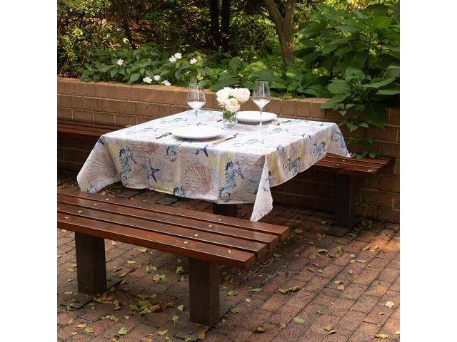 Elrene Home Fashions SeaBiscuit Waterproof, Spill Proof, Tablecloth, Oblong (Rectangle), 60' x 120'
