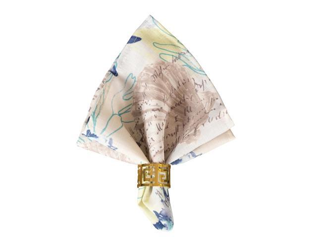 Elrene Home Fashions SeaBiscuit Waterproof, Spill Proof, Tablecloth, 4 pcs Napkin 17' x 17'
