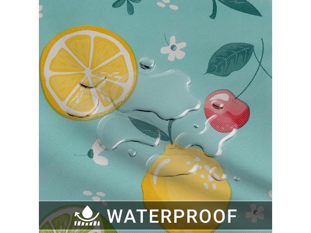 Elrene Home Fashions Lemons & Cherries Waterproof Tablecloth, Oblong (Rectangle), 60' x 102'