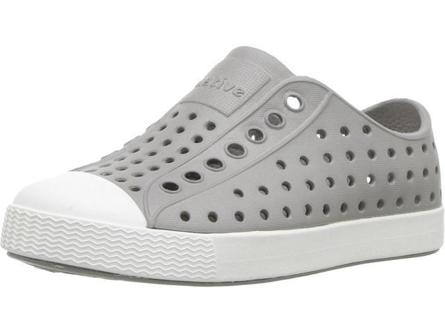 Native Jefferson Kids Waterproof Slip-On Sneaker, Pigeon Grey/Shell White, Sizes C6 M US