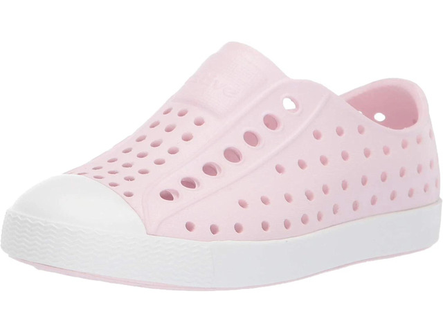 Native Jefferson Kid's Slip-On Regular Sneaker - Milk Pink/Shell White, Size C8 M US