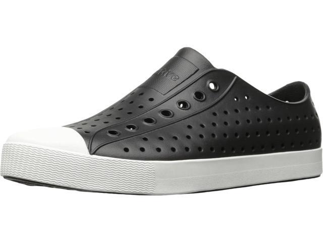 Native Jefferson Unisex Waterproof Slip-On Regular Shoes, Jiffy Black/Shell White, Size 10 Women/8 Men