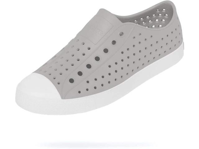 Native Jefferson Unisex Waterproof Slip-On Regular Shoes, Pigeon Grey/Shell White, Size 9 Women/7 Men