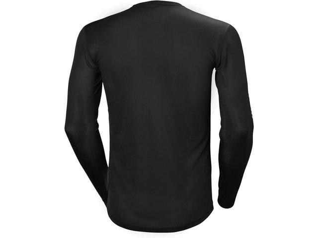 Helly Hansen Men's HH LIFA Stripe Long-Sleeve Crew Base Layer, Black - Large