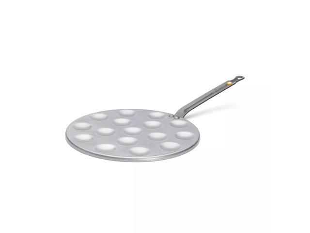 De Buyer 5612.16 Mineral B Round Aebleskiver & Poffertjes Pan, Nonstick, 10.75'