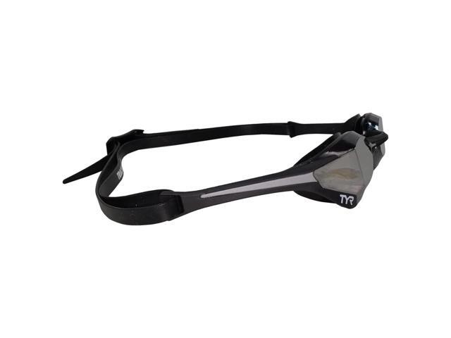TYR Unisex Tracer-X Elite Racing Swimming Goggles, Silver/Black Mirrored