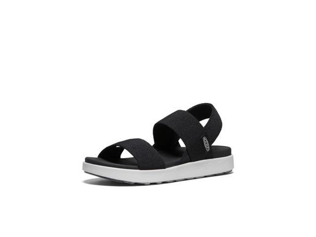 KEEN Women's Elle Backstrap Casual Platform Open Toe Wedge Sandals, Black, Size 8.5