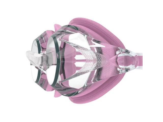 Speedo Womens Vanquisher 3.0 Anti-Fog Swimming Goggles, Pink/Clear