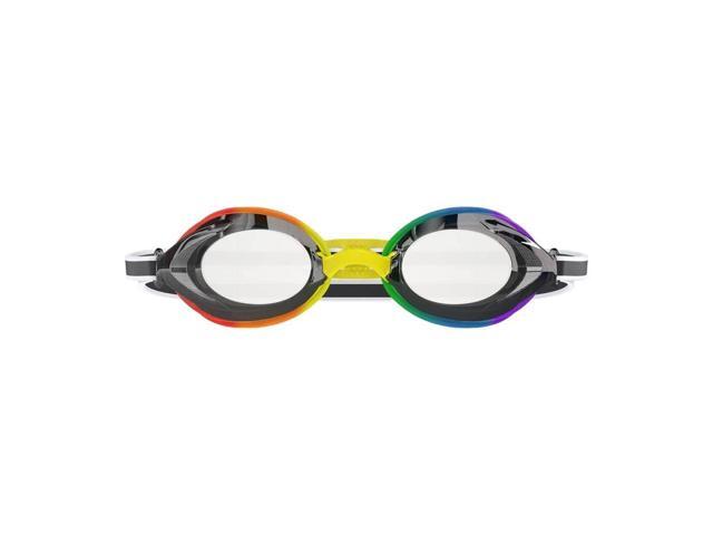 Speedo Junior Vanquisher 3.0 Mirror Anti-Fog Swimming Goggles, Rainbow