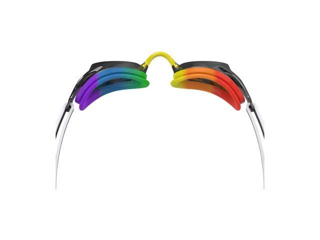 Speedo Junior Vanquisher 3.0 Mirror Anti-Fog Swimming Goggles, Rainbow