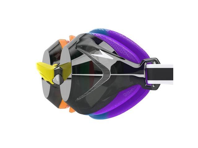 Speedo Junior Vanquisher 3.0 Mirror Anti-Fog Swimming Goggles, Rainbow