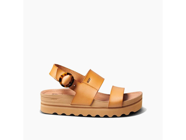 REEF Women's Vista Hi Comfortable Regular Buckle Sandal - Natural, Size 10