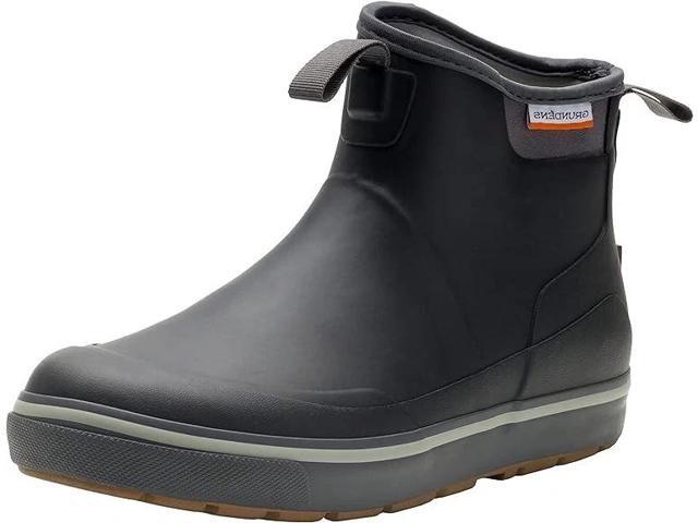 Grundens Mens DECK-BOSS Comfortable Regular Ankle Boot - Black, Size US M 8