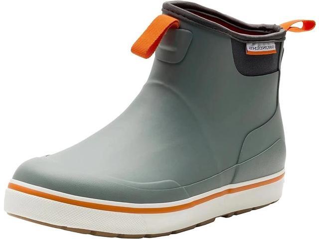 Grundens Mens DECK-BOSS Comfortable Ankle Boot - Monument Grey, Size US M 11