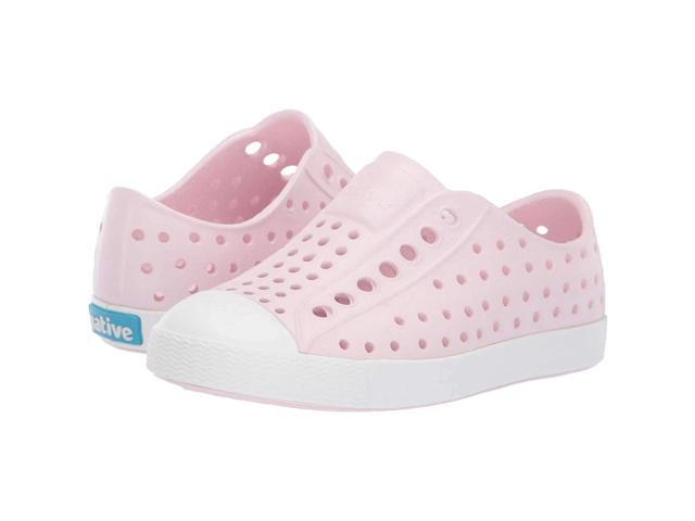 Native Jefferson Kid/Junior Slip-On Shoes - Milk Pink/Shell White, Size J6
