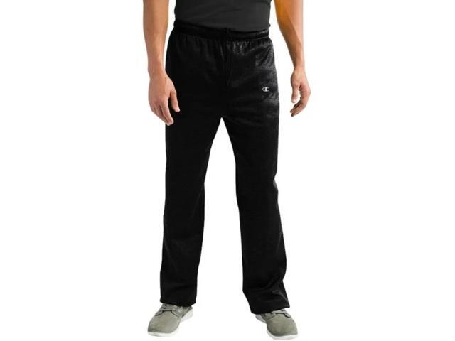Champion Big & Tall Men's Double Dry Open Bottom Pants, up to 6XL, Black