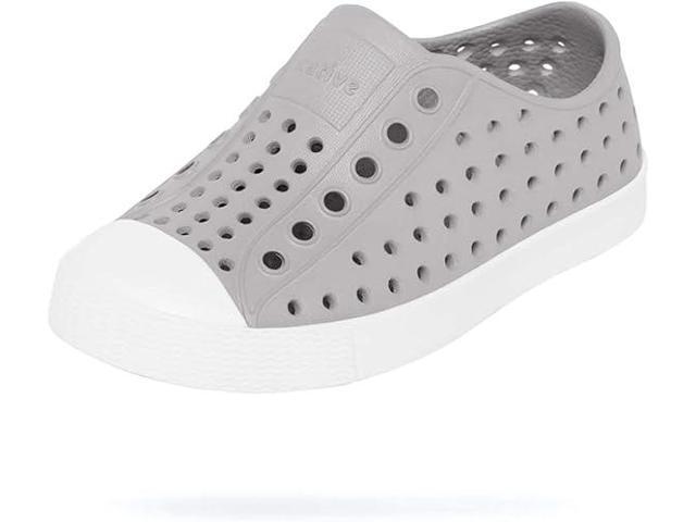 Native Kids Jefferson Youth Waterproof Slip-On Sneakers, Pigeon Grey/Shell White, C12 M US