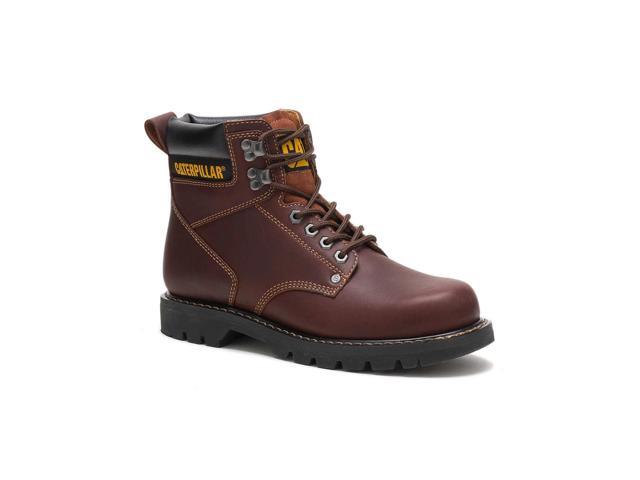 CAT Men's Second Shift Slip-Resistant, Soft Toe Work Boot, Tan, Size 10