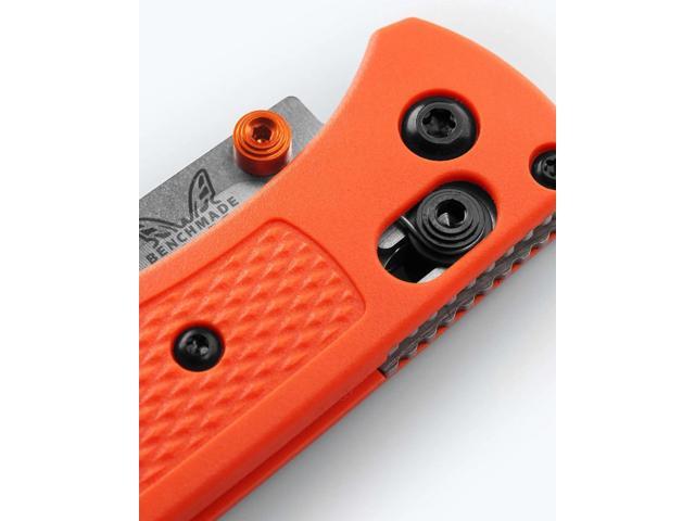 Benchmade 533 Mini Bugout Folding Pocket Knife, Orange Grivory Handle