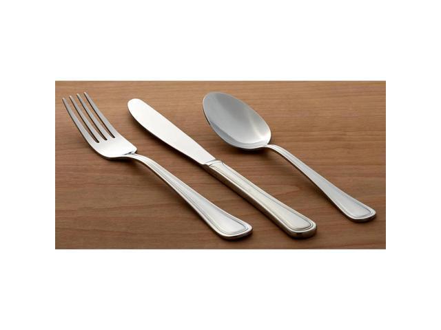 Oneida Tress Everyday 50 Piece Flatware Set, Dishwasher Safe, 5.40 LB, Metallic