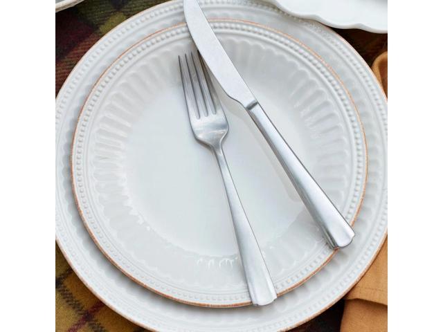 Lenox French Perle Groove 12-Piece Plate & Bowl Set, Size 23.05 LB, White