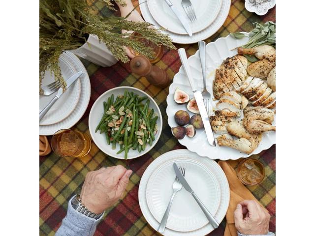 Lenox French Perle Groove 12-Piece Plate & Bowl Set, Size 23.05 LB, White