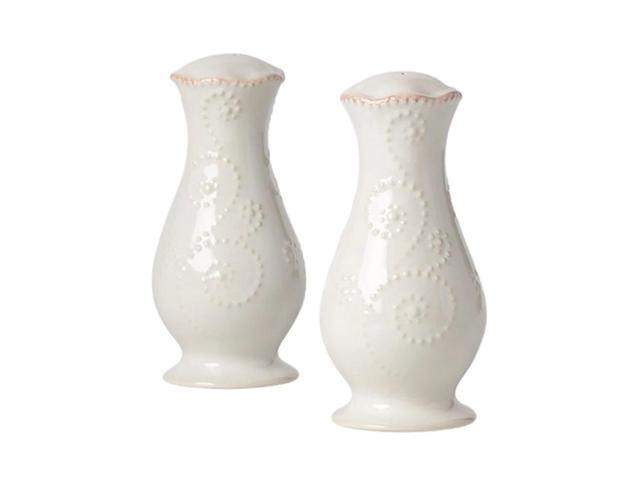 Lenox French Perle White Dishwasher Safe Salt & Pepper Shaker Set - Stoneware