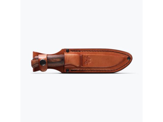 Benchmade 15002 Saddle Mountain Hunting Knife with Wood Handle, Stabilized Wood