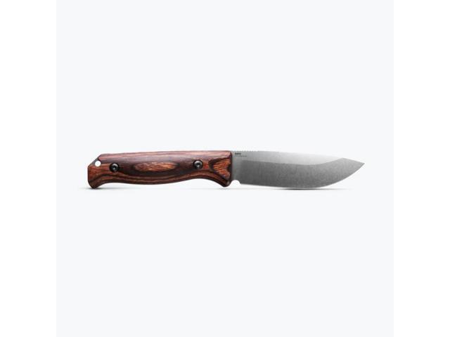 Benchmade 15002 Saddle Mountain Hunting Knife with Wood Handle, Stabilized Wood