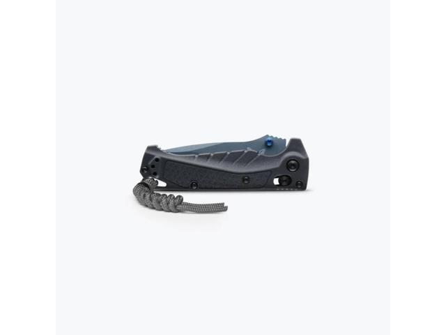 Benchmade Mini Adira Outdoor Knife, Plain Edge Drop-Point Blade, Tempest Gray