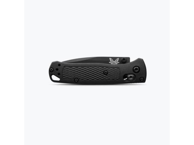 Benchmade Mini Bugout, Outdoor Knife, Drop-Point Blade, Black Elite Handle