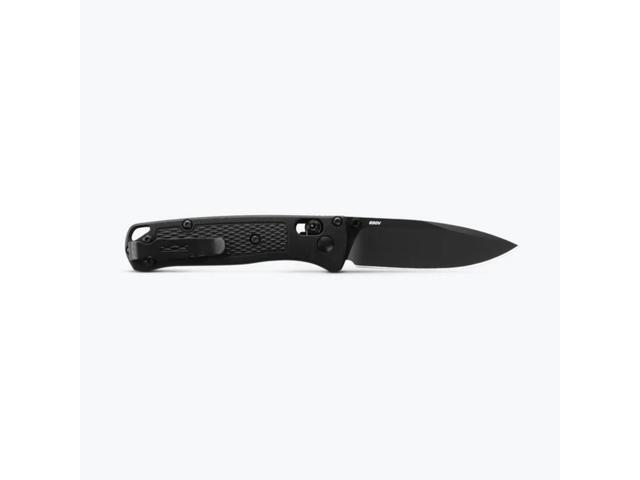 Benchmade Mini Bugout, Outdoor Knife, Drop-Point Blade, Black Elite Handle