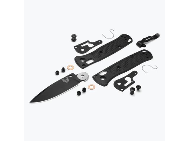 Benchmade Mini Bugout, Outdoor Knife, Drop-Point Blade, Black Elite Handle