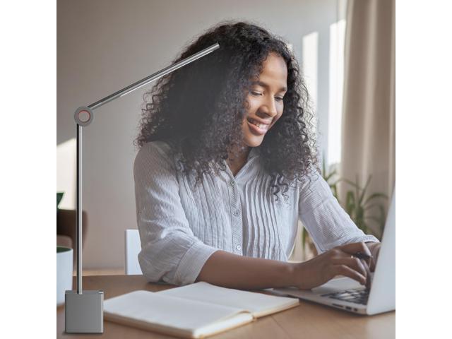 LINKSTYLE LIGOE Desk Lamp for Office, 5000K Lumens Smart LED Desk Light with Adjustable Brightness, Eyes Protection Light & APP Controls