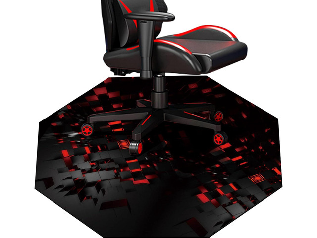 51' X 51' Large Gaming Chair Mat, Natural Rubber Computer Chair Mat for Hard Floor, Game Floor Protector for Hardwood Floor,...