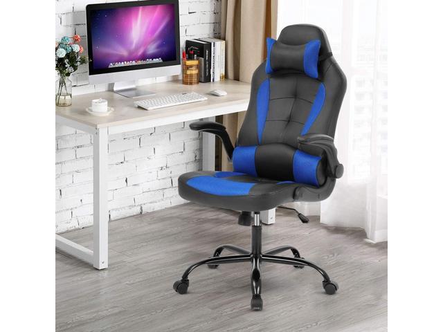 Meet perfect Gaming Chair Ergonomic Office Chair Desk Chair Leather Computer Chair Lumbar Support and Head Pillow Modern Executive Chair Adjustable...