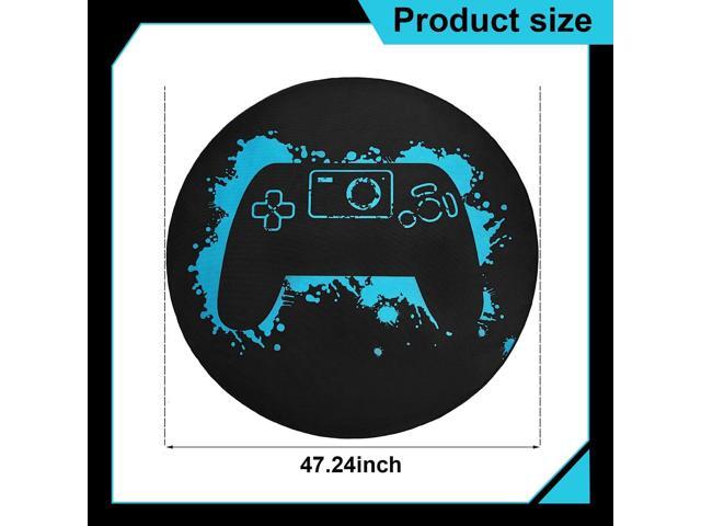 Taiyin Gaming Chair Mat Round Chair Mat for Hardwood Floor Gaming Rugs Antislip Carpet Rug Floor Protector for Room Home Office, 47 Inch