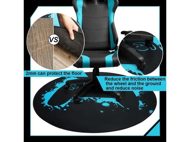 Taiyin Gaming Chair Mat Round Chair Mat for Hardwood Floor Gaming Rugs Antislip Carpet Rug Floor Protector for Room Home Office, 47 Inch