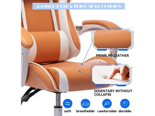 ALEAVIC Gaming Chair for Adults, High Back Ergonomic Computer Gaming Chair with Headrest and Lumbar Support, Orange