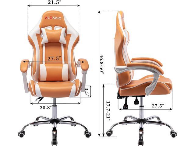 ALEAVIC Gaming Chair for Adults, High Back Ergonomic Computer Gaming Chair with Headrest and Lumbar Support, Orange