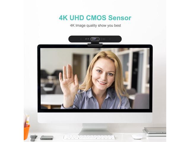 RayBit 4K Webcam with Remote, Auto Framing & AI Tracking, Video Conference Room Web Camera System with Microphone & Speaker, for Teams, Zoom,...