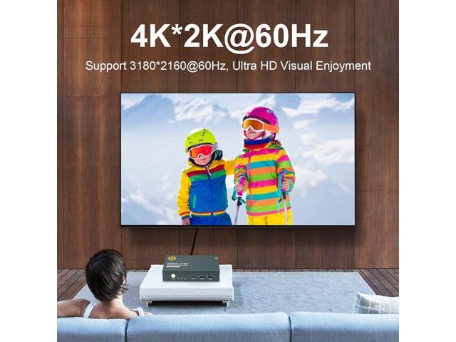 USB 3.0 KVM Switch HDMI with 4K@60Hz Ultra HD Resolution, HDMI KVM Switch 2 Port with USB 3.0 Hub, KVM Switch 2 Computers 1 Monitor, KVM Switches...